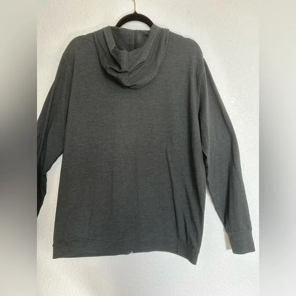 Linksoul Men's Charcoal Hoddie Zip-Up Lightweight jacket with pockets - Picture 2 of 10